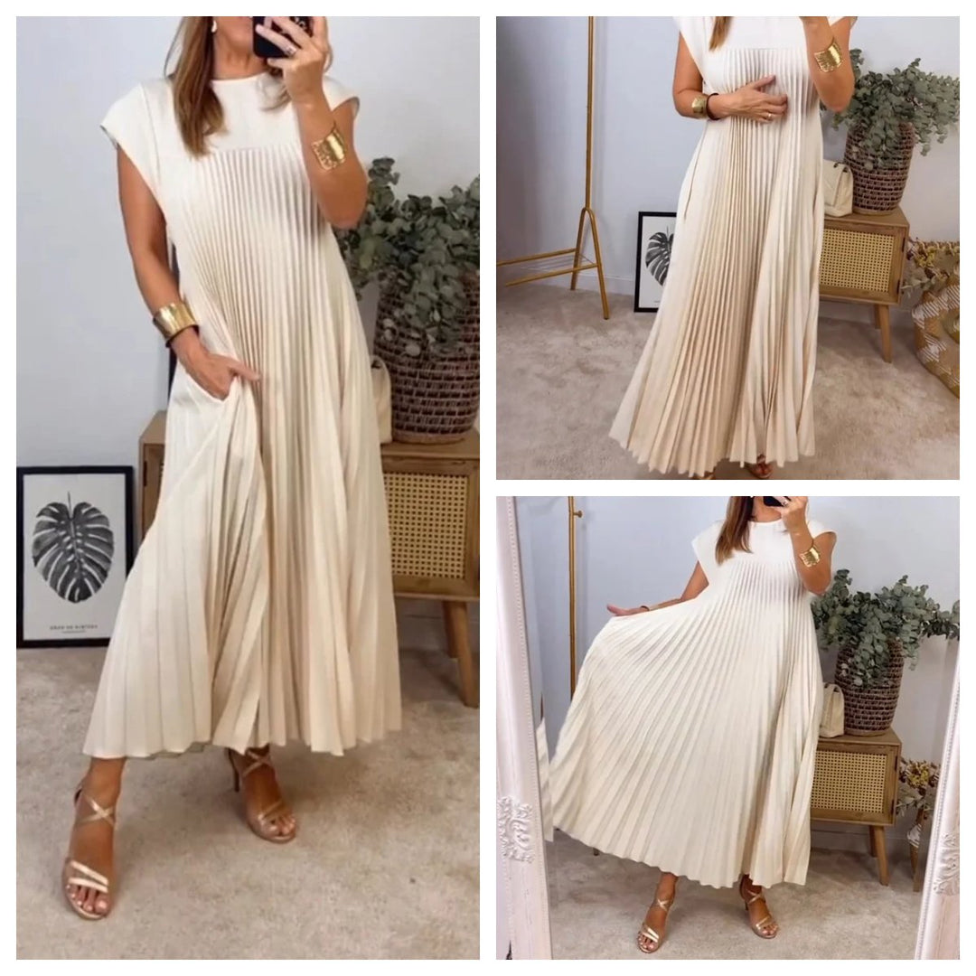 ARIA – FLOWY PLEATED MAXI DRESS ✨👗