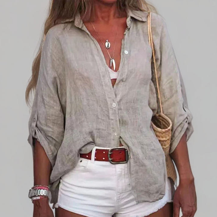 Alita┃Relaxed plain colored top