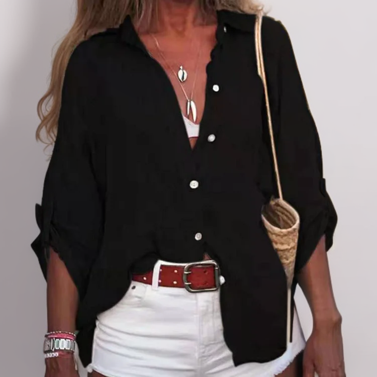 Alita┃Relaxed plain colored top