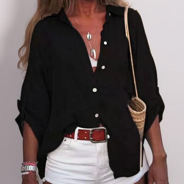 Alita┃Relaxed plain colored top