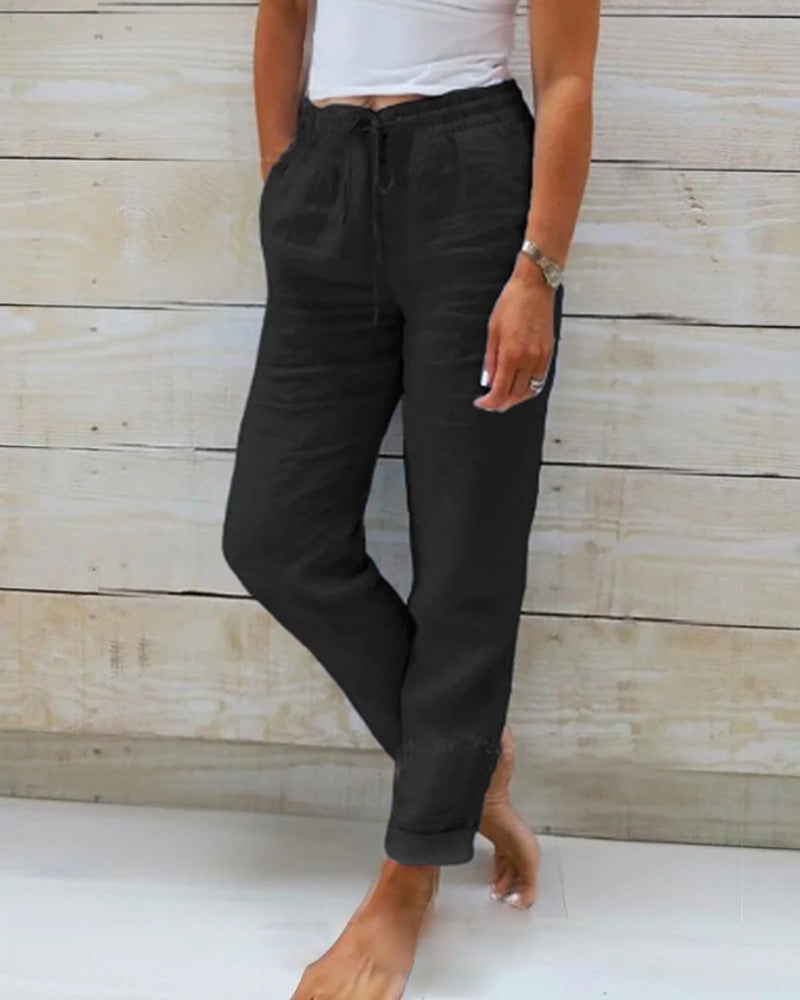 Miya | Cotton Elasticated Trousers