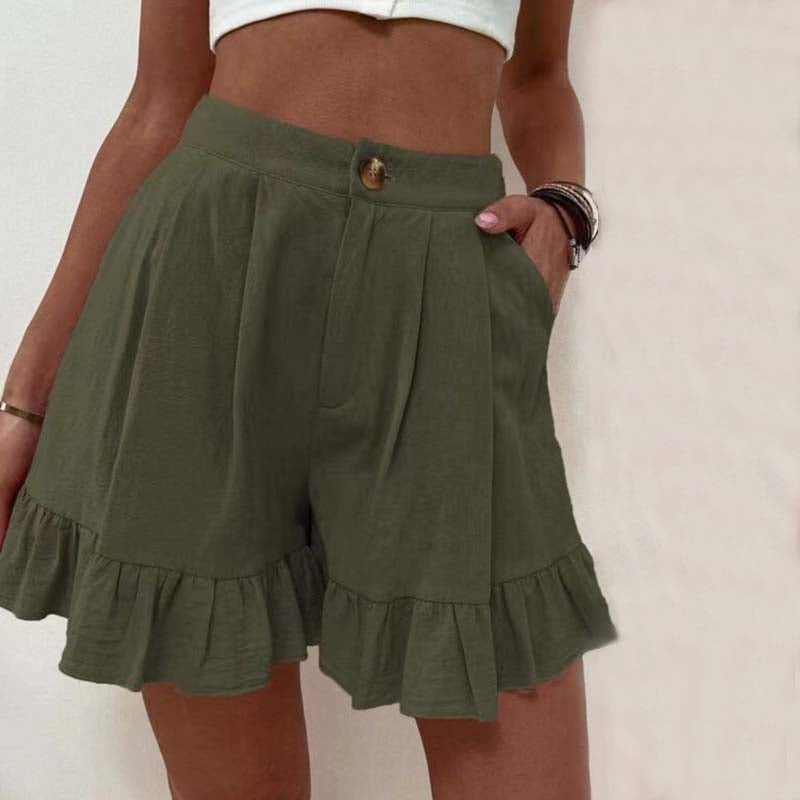 Kissha | Flowy Ruffle Hem Shorts