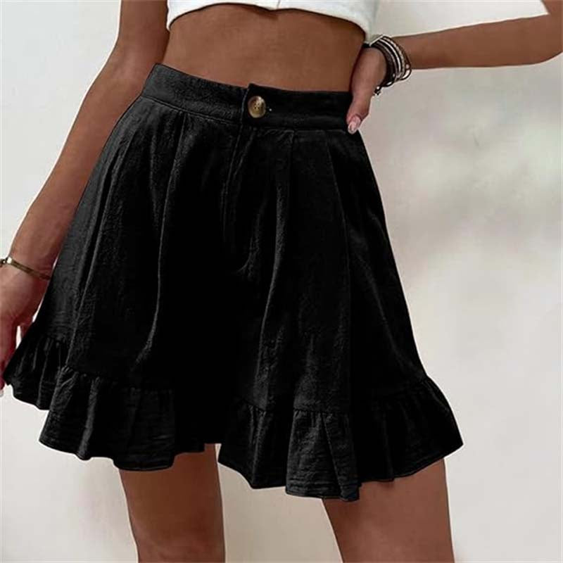 Kissha | Flowy Ruffle Hem Shorts