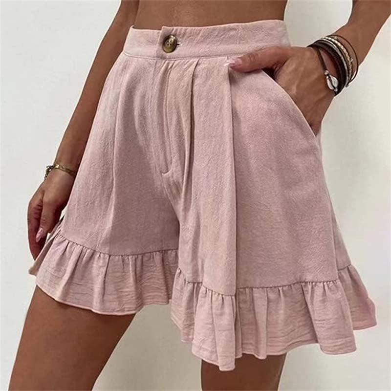 Kissha | Flowy Ruffle Hem Shorts