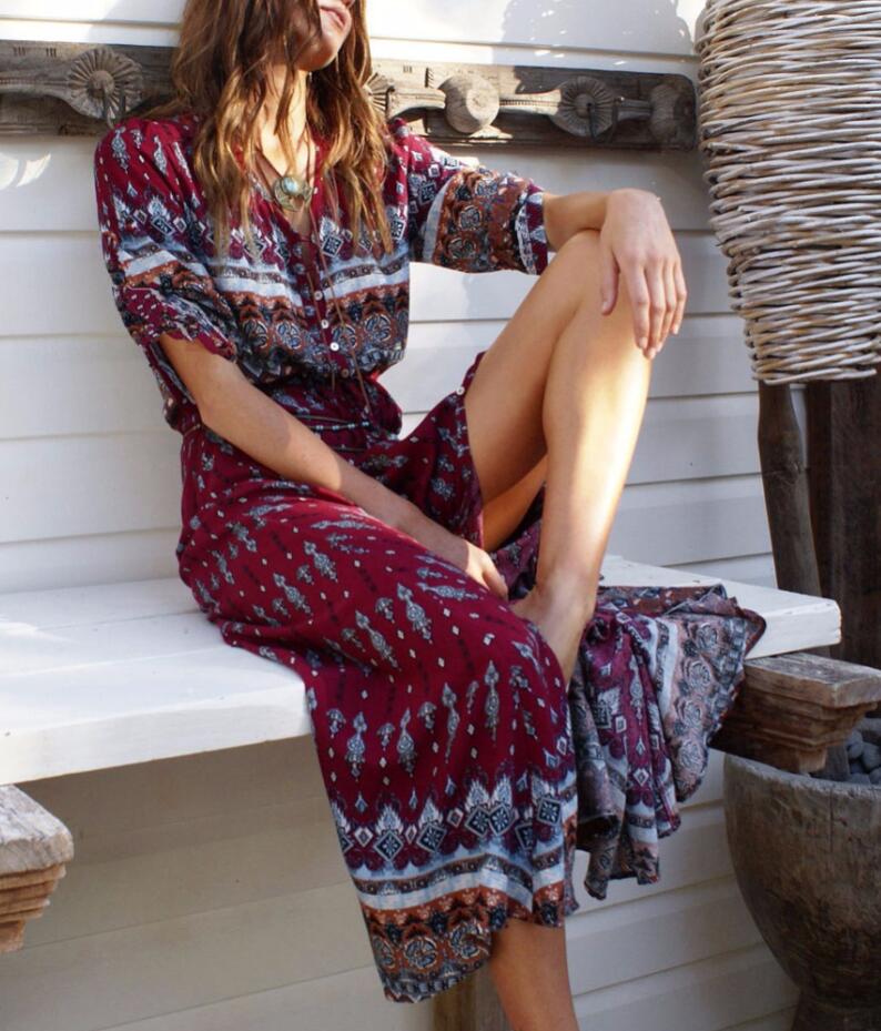 Esmé™ Bohemian Style Long Maxi Dress