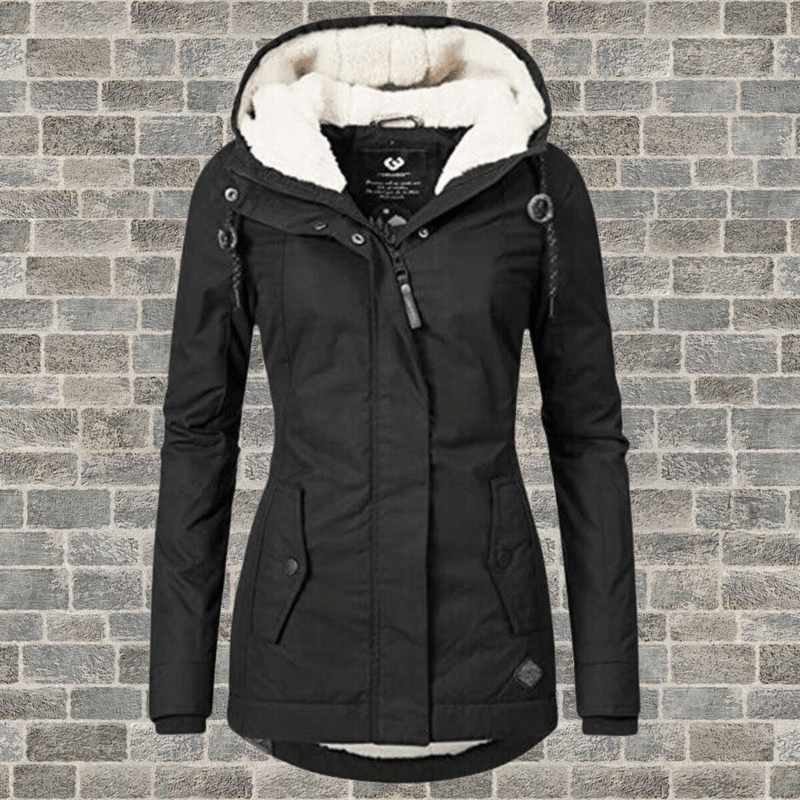 Charlotte - Stylish cotton jacket in lamb wool blend