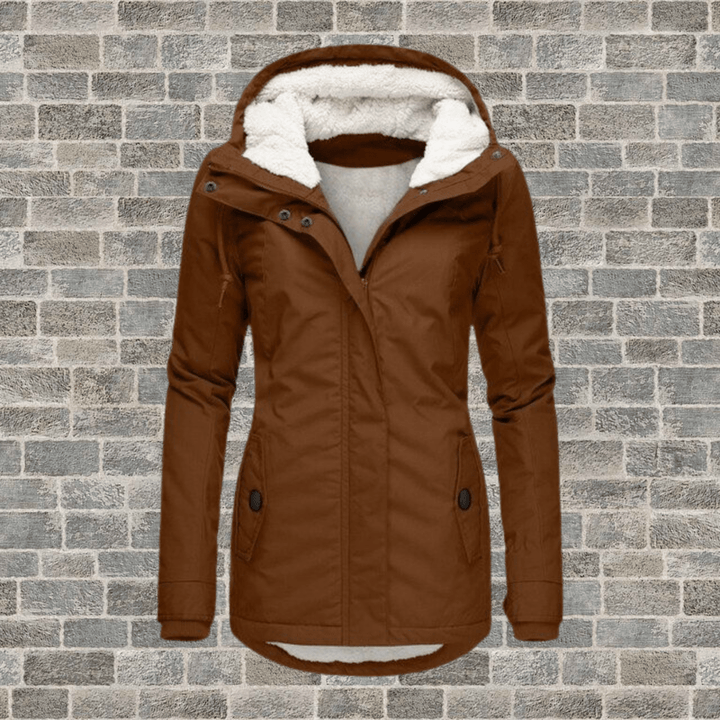 Charlotte - Stylish cotton jacket in lamb wool blend