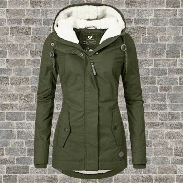 Charlotte - Stylish cotton jacket in lamb wool blend