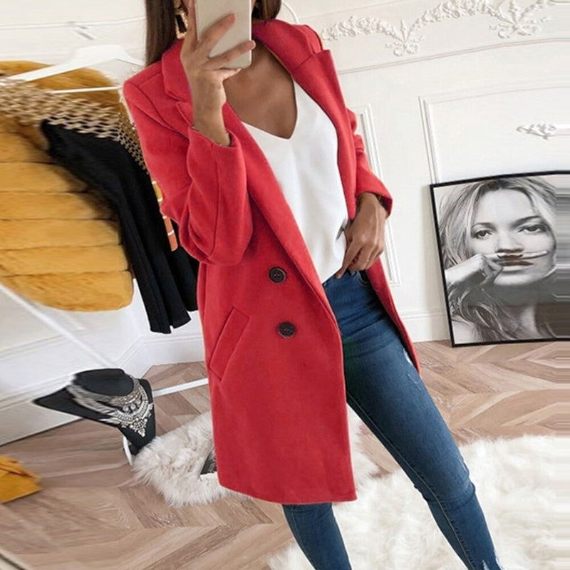 Chic Sienna - Classic tailored blazer coat for elegance