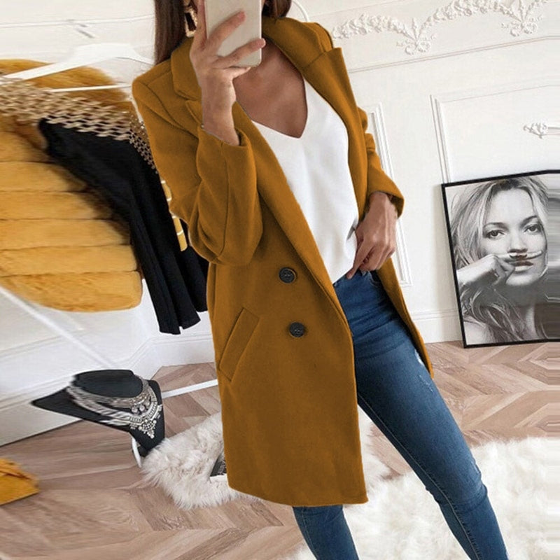 Chic Sienna - Classic tailored blazer coat for elegance