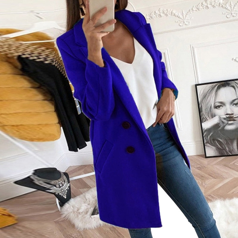 Chic Sienna - Classic tailored blazer coat for elegance