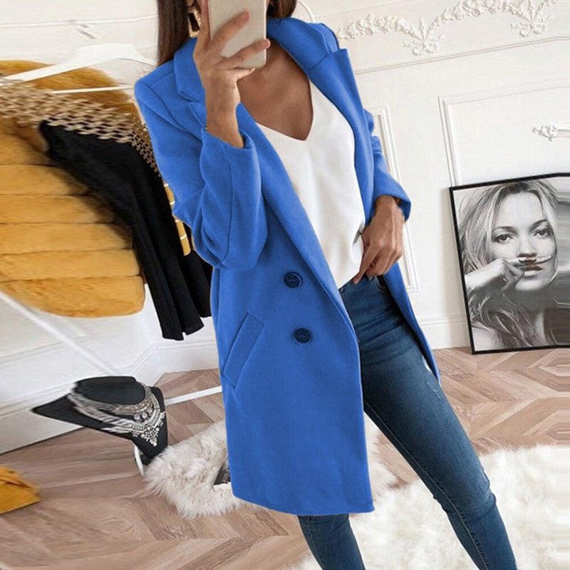 Chic Sienna - Classic tailored blazer coat for elegance