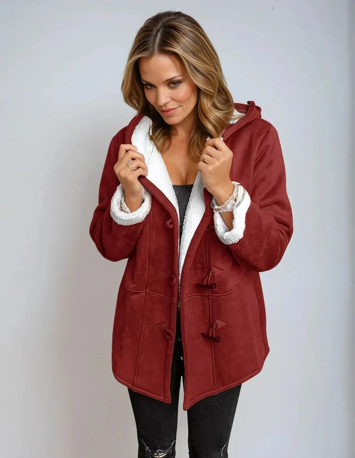 Claudine - Stylish plush hooded coat for ultimate comfort