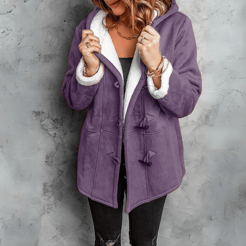 Claudine - Stylish plush hooded coat for ultimate comfort