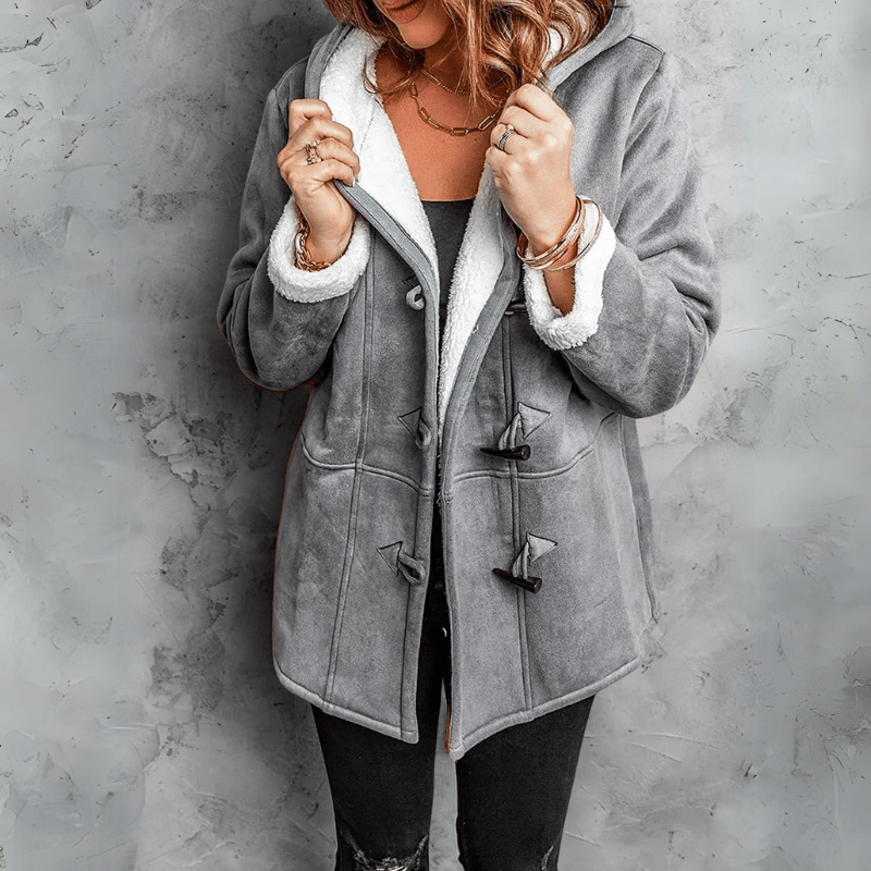 Claudine - Stylish plush hooded coat for ultimate comfort