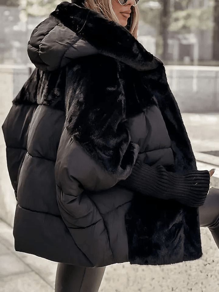 Sophie - Elegant winter coat with multicolored design