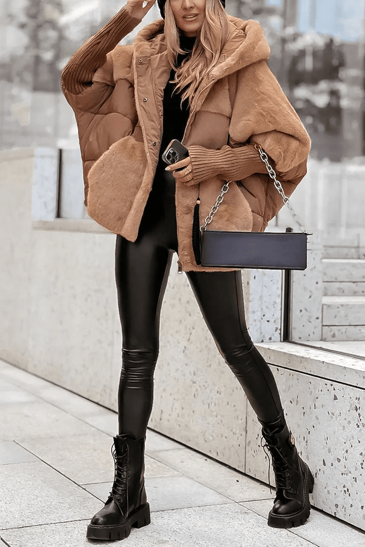 Sophie - Elegant winter coat with multicolored design