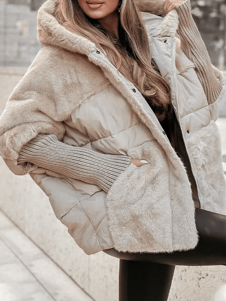Sophie - Elegant winter coat with multicolored design