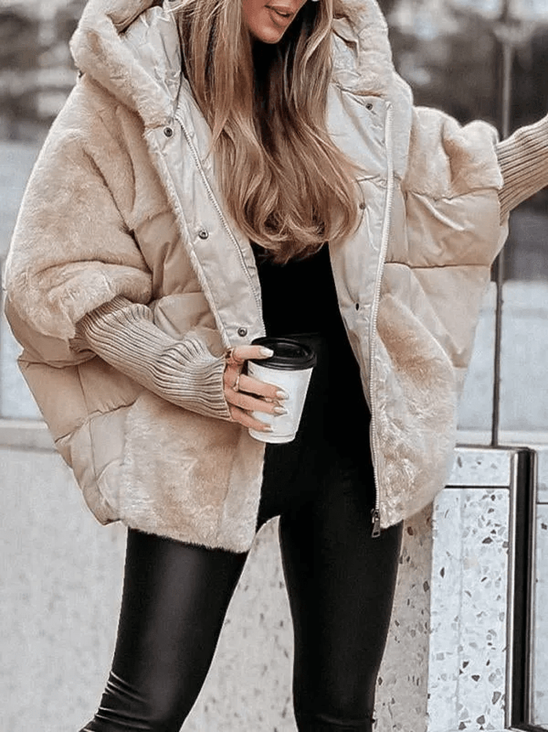 Sophie - Elegant winter coat with multicolored design