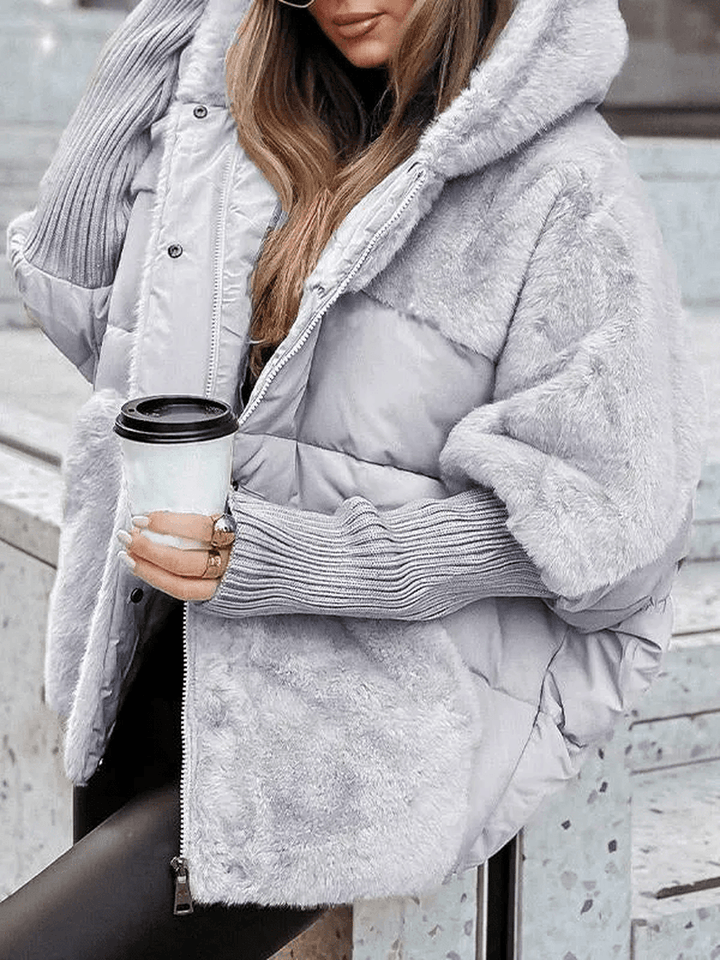 Sophie - Elegant winter coat with multicolored design