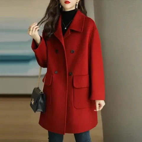 Demi - Cozy Mid-Length Wool Coat