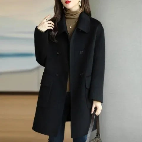 Demi - Cozy Mid-Length Wool Coat