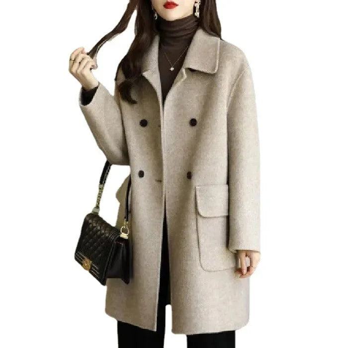 Demi - Cozy Mid-Length Wool Coat