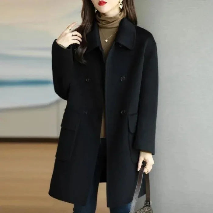 Demi - Cozy Mid-Length Wool Coat