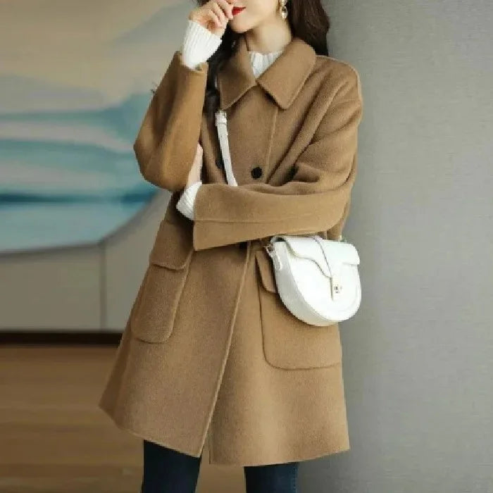 Demi - Cozy Mid-Length Wool Coat