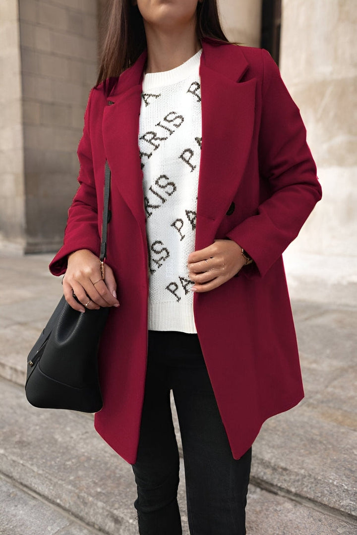 Elena - Chic buttoned winter coat for stylish warmth