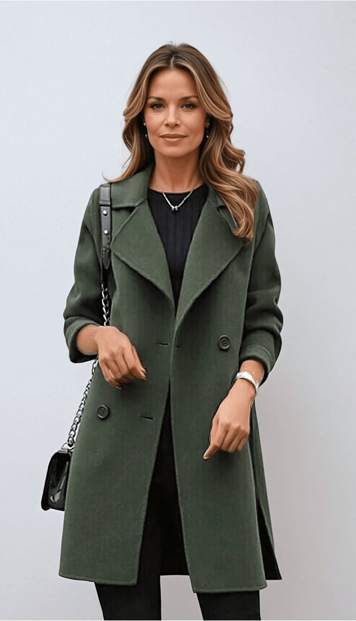 Jane - Timeless coat with elegant double-breasted design
