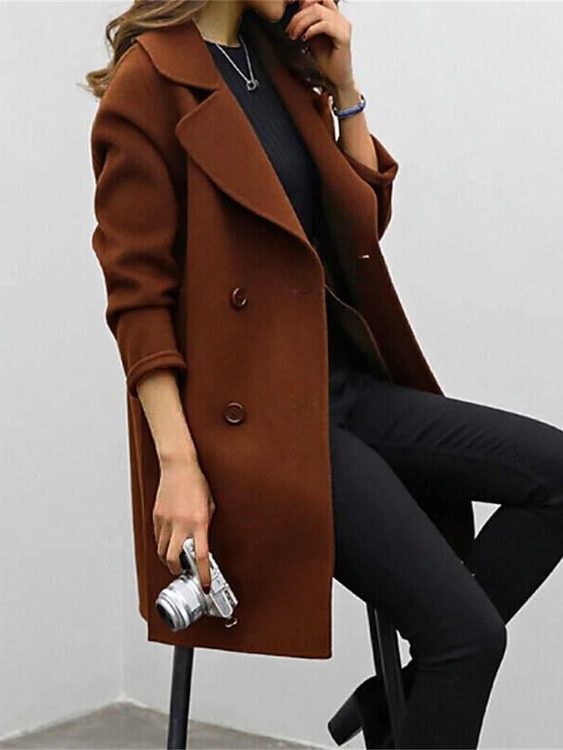 Jane - Timeless coat with elegant double-breasted design