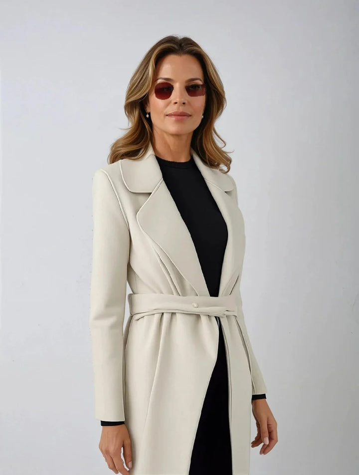 Juliette - Regal wrap wool coat for elegant winter style
