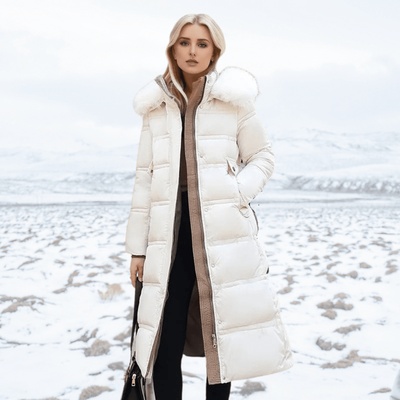 Lila - Luxurious winter parka with faux fur collar