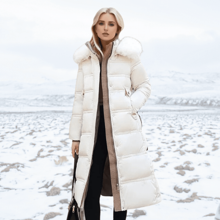 Lila - Luxurious winter parka with faux fur collar
