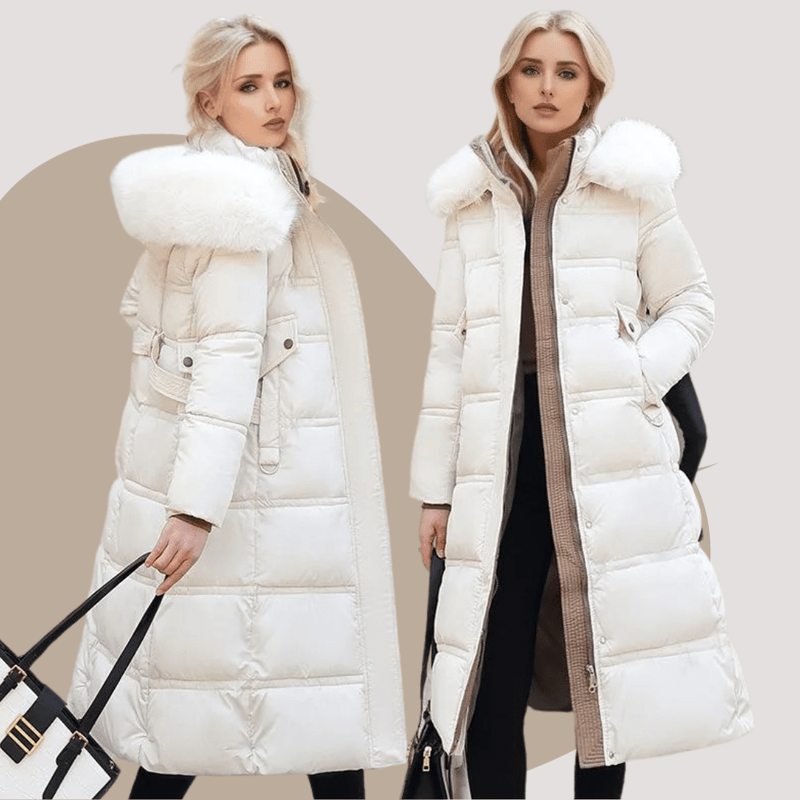 Lila - Luxurious winter parka with faux fur collar