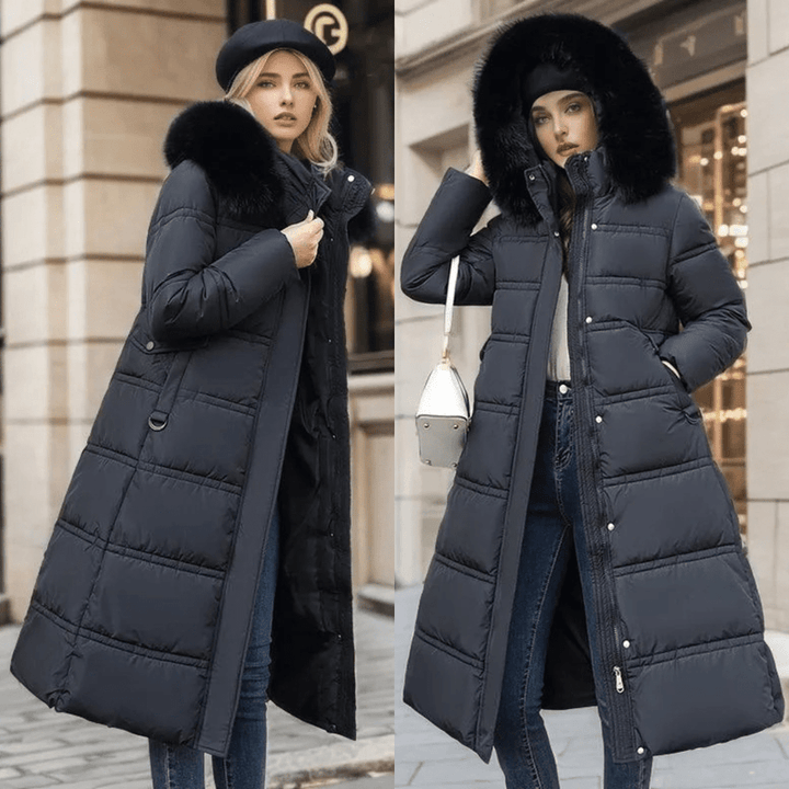 Lila - Luxurious winter parka with faux fur collar
