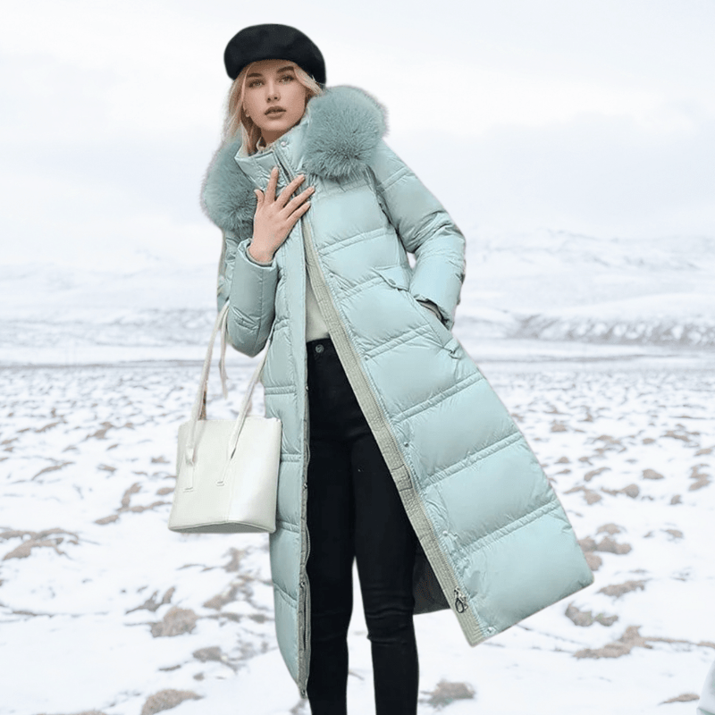 Lila - Luxurious winter parka with faux fur collar