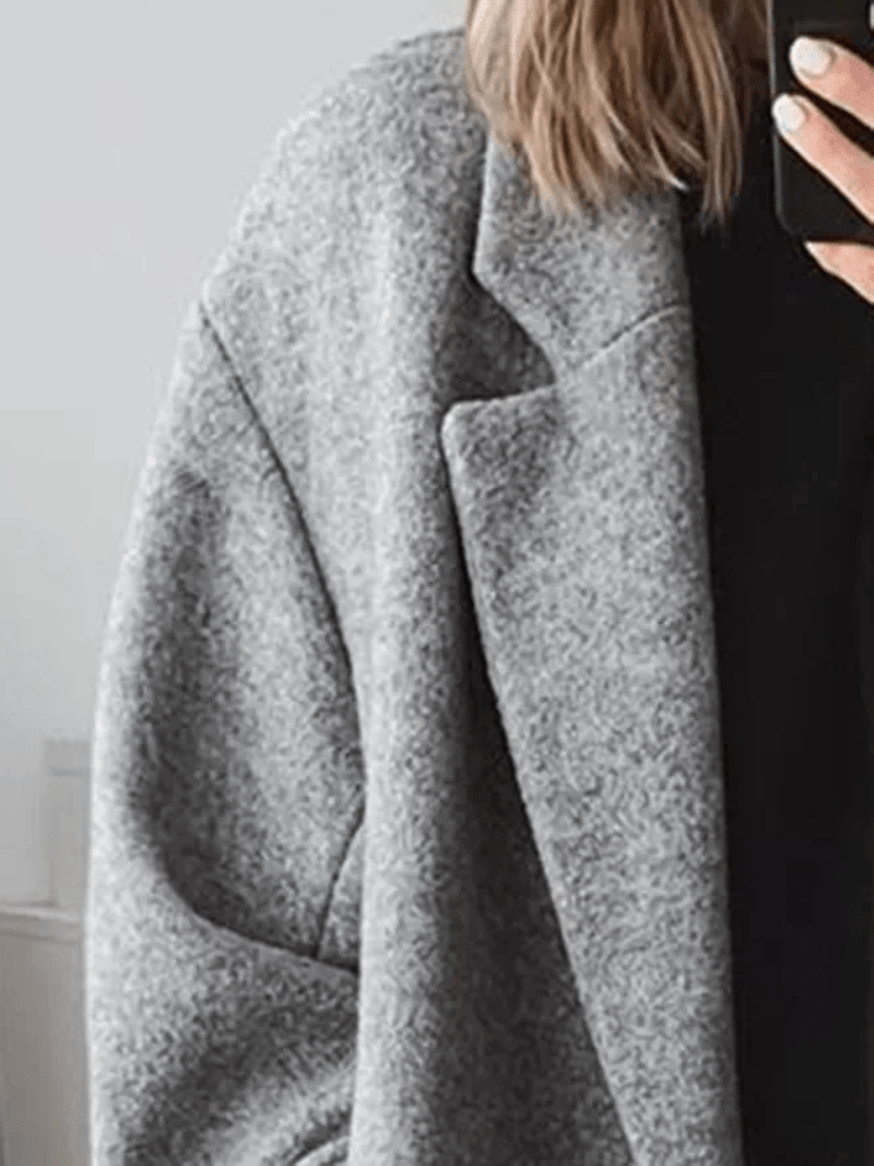 Margot - Elegant oversized gray coat from the statement collection