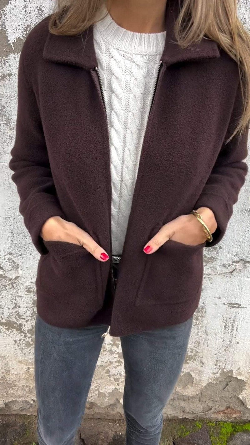 Maya - Elegant wool cardigan jacket for stylish comfort