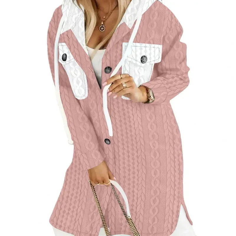 Nicole - Elegant cardigan vest for autumn with hooded design