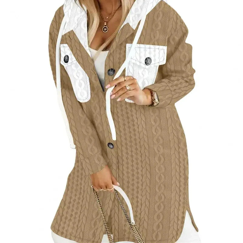 Nicole - Elegant cardigan vest for autumn with hooded design