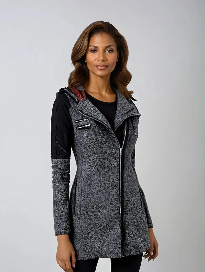 Rosemary - Stylish women's winter jacket with angled zipper