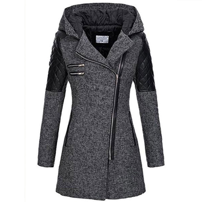 Rosemary - Stylish women's winter jacket with angled zipper