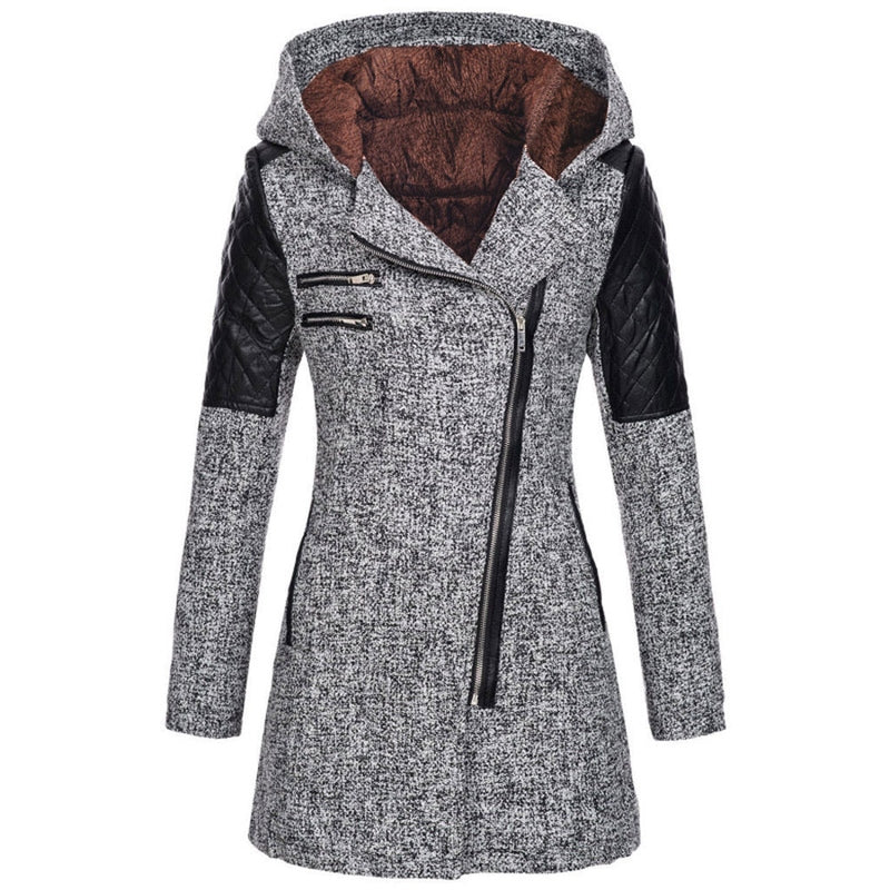 Rosemary - Stylish women's winter jacket with angled zipper