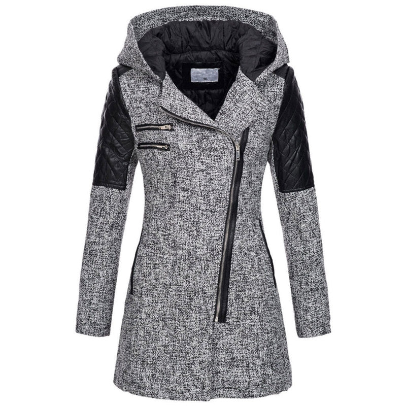 Rosemary - Stylish women's winter jacket with angled zipper
