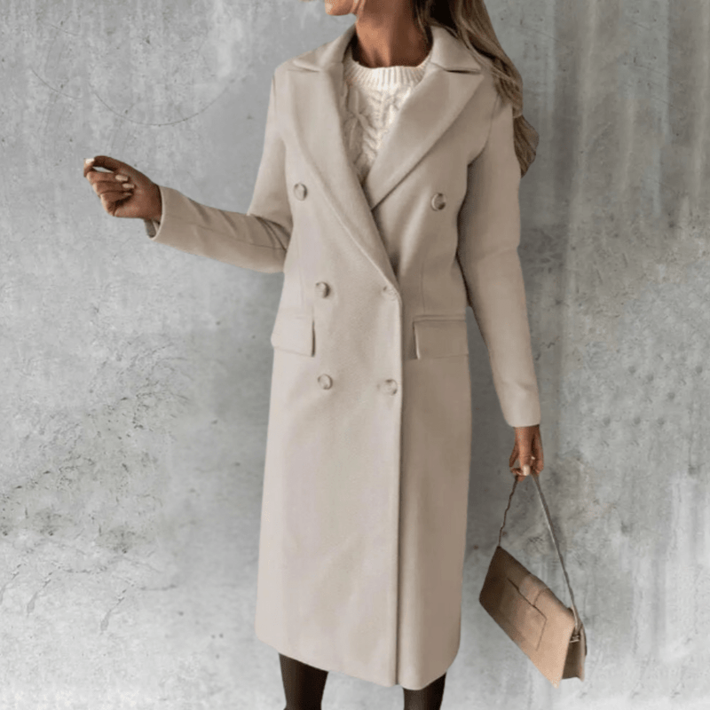 Selene - Chic wool trench coat for timeless elegance