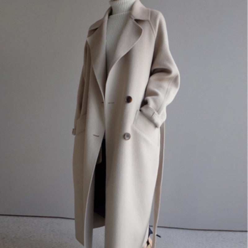 Sophia - Elegant wool coat with timeless design and pockets