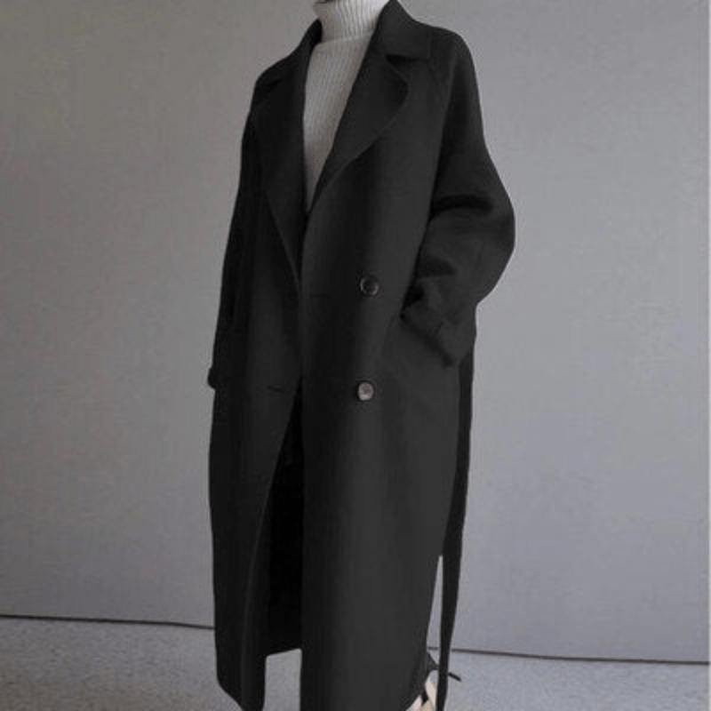 Sophia - Elegant wool coat with timeless design and pockets