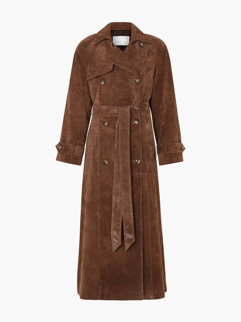 Sophie - Stylish leather trench coat for chic looks